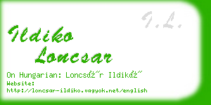 ildiko loncsar business card